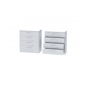 Комод 1 "Иннэс-7" МДФ Бетон снежный (Диал)